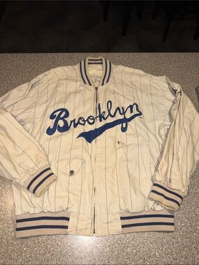Mirage First String Brooklyn Dodgers 1990s vintage Reversible Baseball Jacket